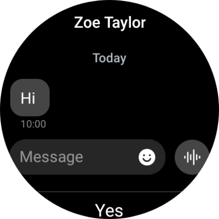 samsung galaxy watch text