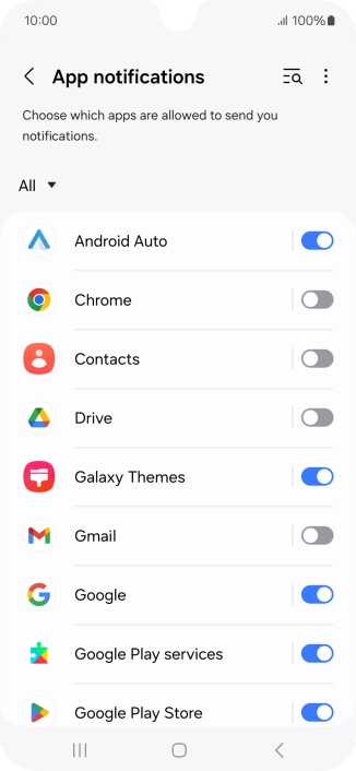 Press the drop down list.