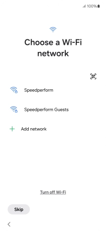 Press the required Wi-Fi network.