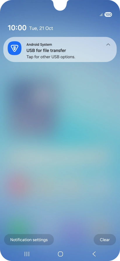 Press Tap for other USB options..