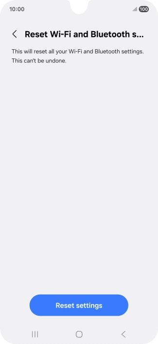 Press Reset settings.