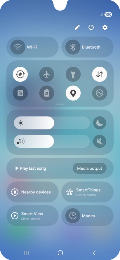 Press the settings icon.