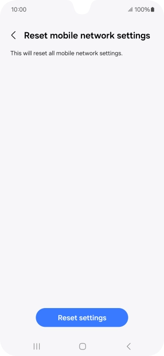 Press Reset settings.