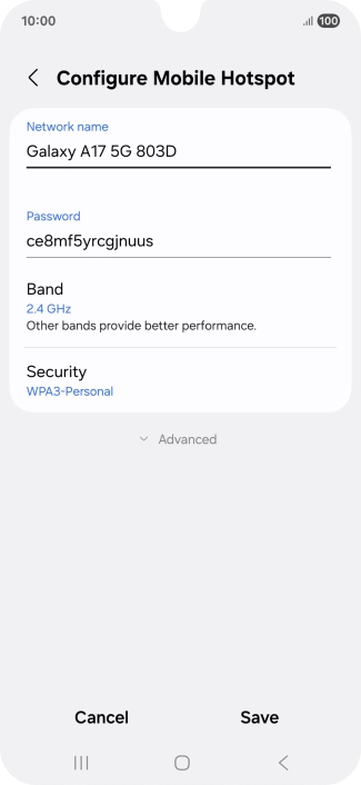 Press the field below 