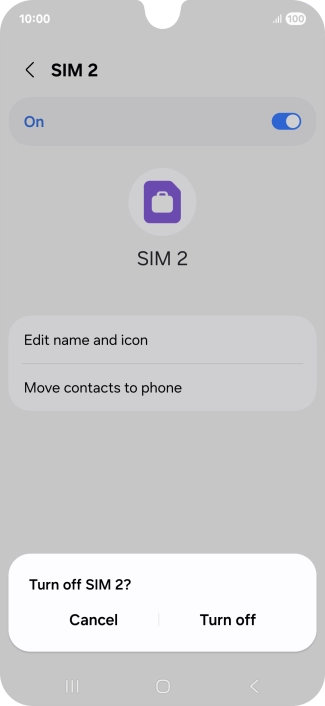 If you turn off use of the price plan, press Turn off.