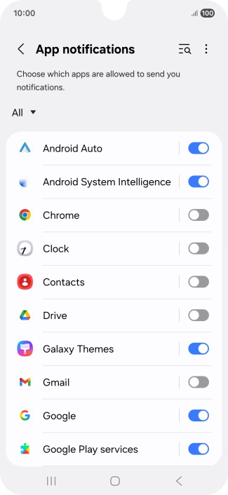 Press the drop down list.