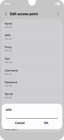 Key in live.vodafone.com and press OK.
