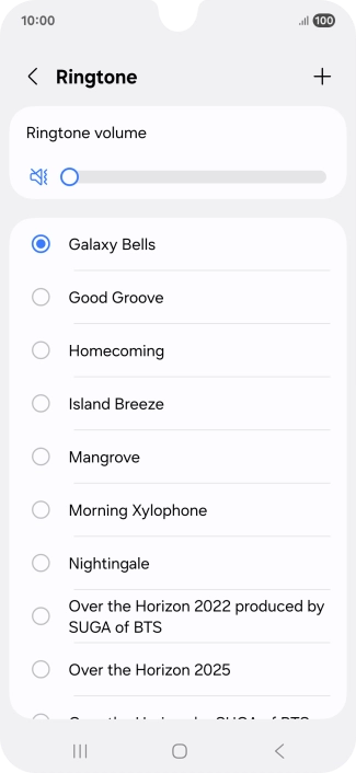 Press the required ring tones to hear them.