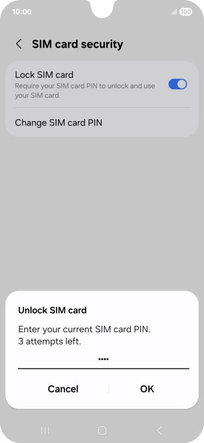 Key in your PIN and press OK.