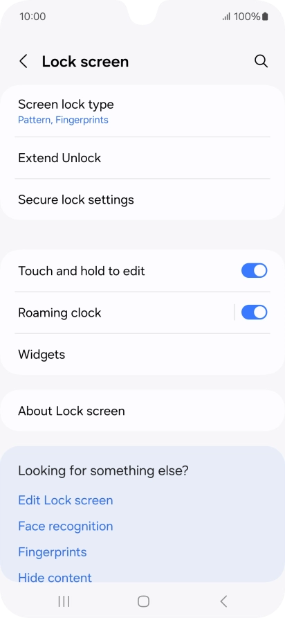 Press Screen lock type and key in the additional phone lock code you created earlier.