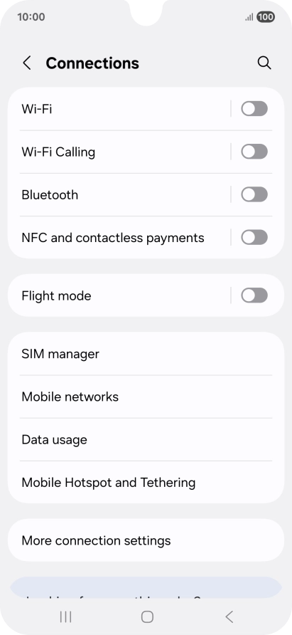 Press Mobile networks.