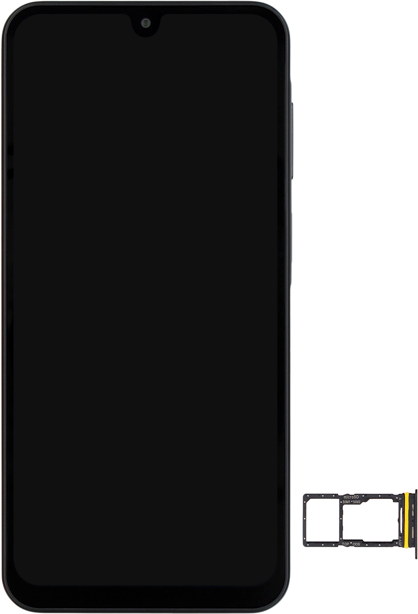 Turn your SIM so the angled corner of the SIM matches the angled corner of the first SIM holder and place your SIM in the SIM holder.