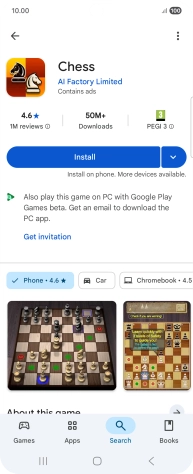 Press Install and follow the instructions on the screen to install the app.