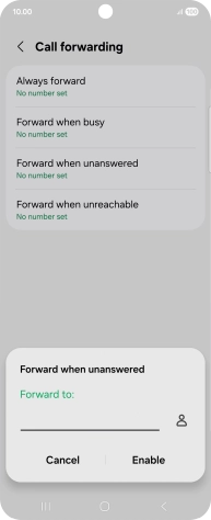 Key in +447836121121 and press Enable.