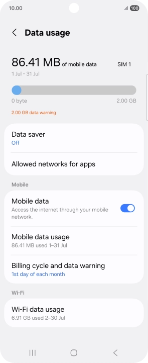 Press Data saver.