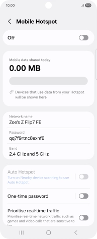 Press Network name.