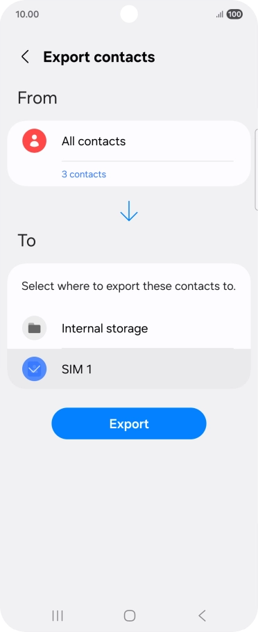 Press Export.
