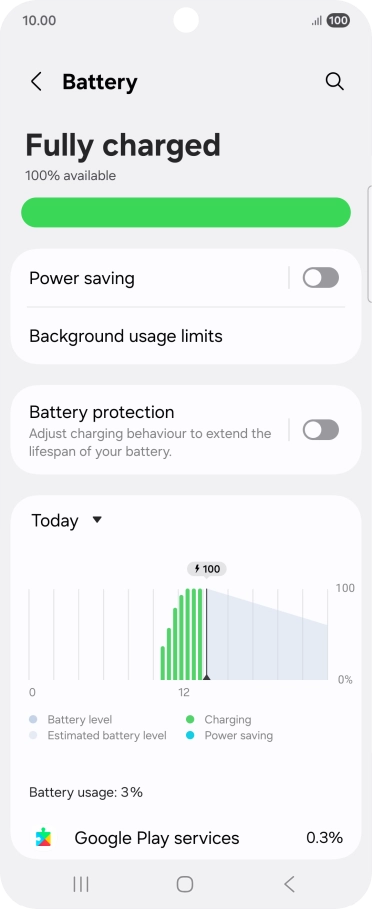 Press Power saving.