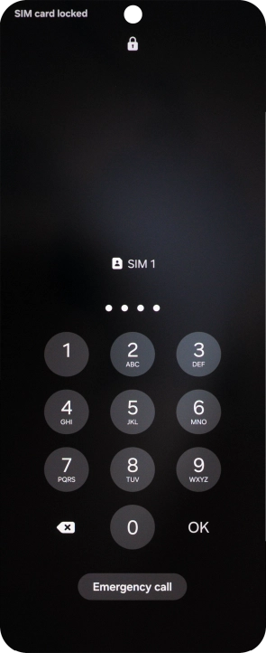 If your SIM is locked, key in your PIN and press OK.