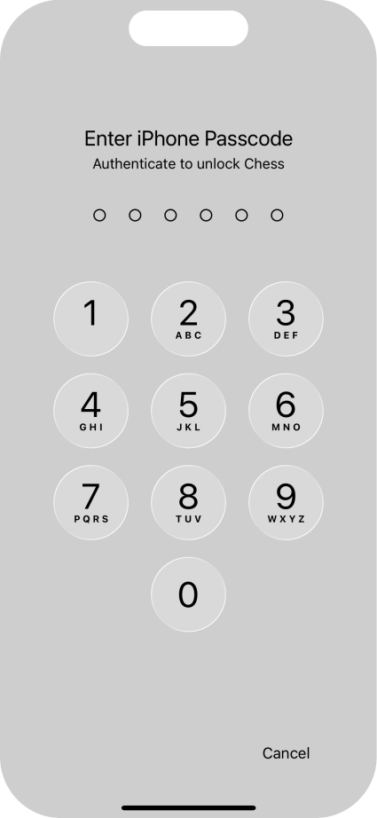 Use the phone lock code you created. The app is now no longer locked.