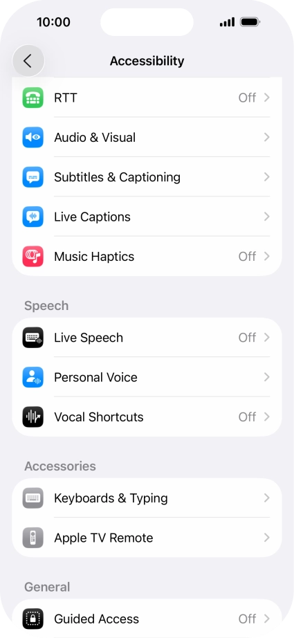 Press the required category below 