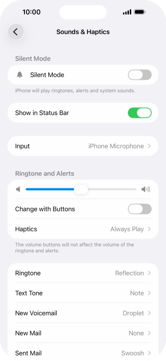 Press Ringtone.