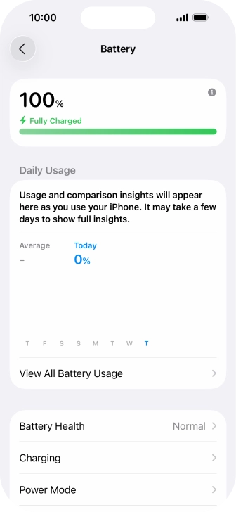 Press Power Mode.