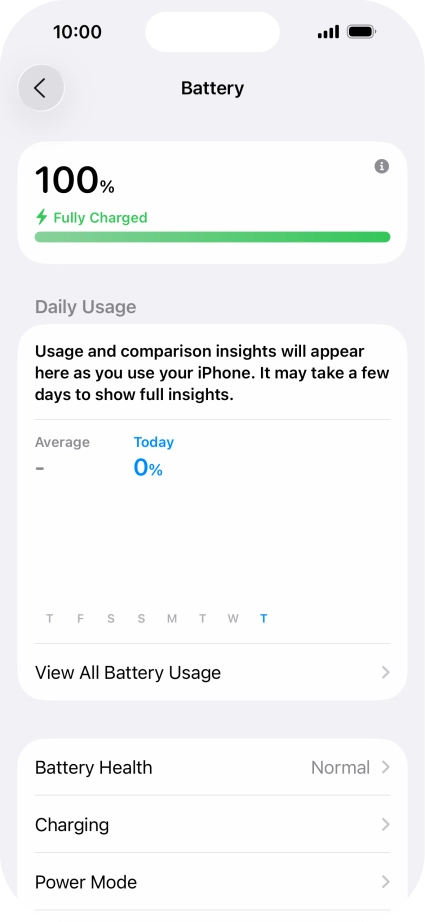 Press Power Mode.