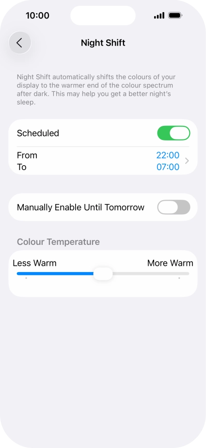 Press the indicator next to 