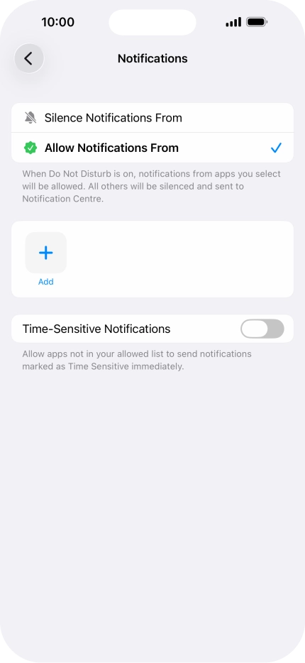 Press the indicator next to 
