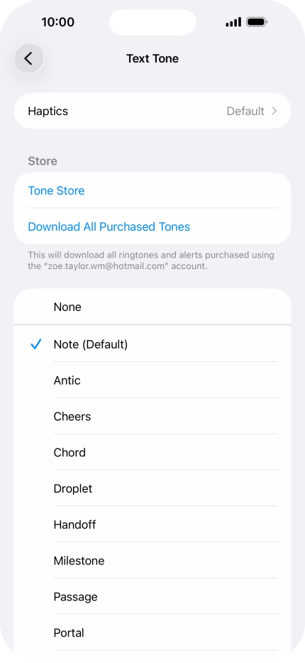 Press the required message tones to hear them.