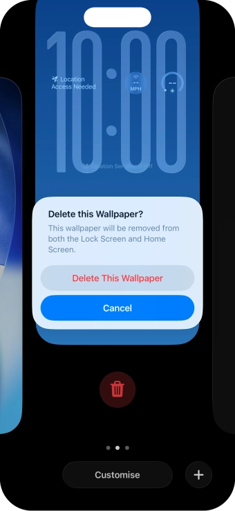 Press Delete This Wallpaper.