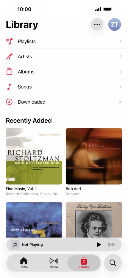 Press Playlists.