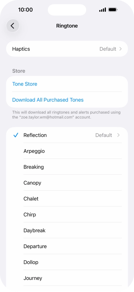 Press the required ring tones to hear them.