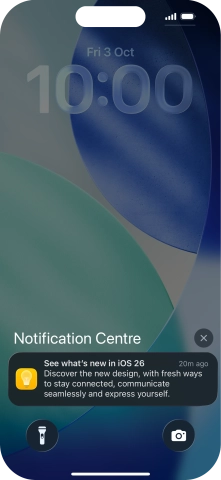Press the required notification and follow the instructions on the screen to use the selected function.