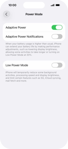 Press the indicator next to 