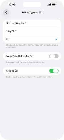 Press the indicator next to 