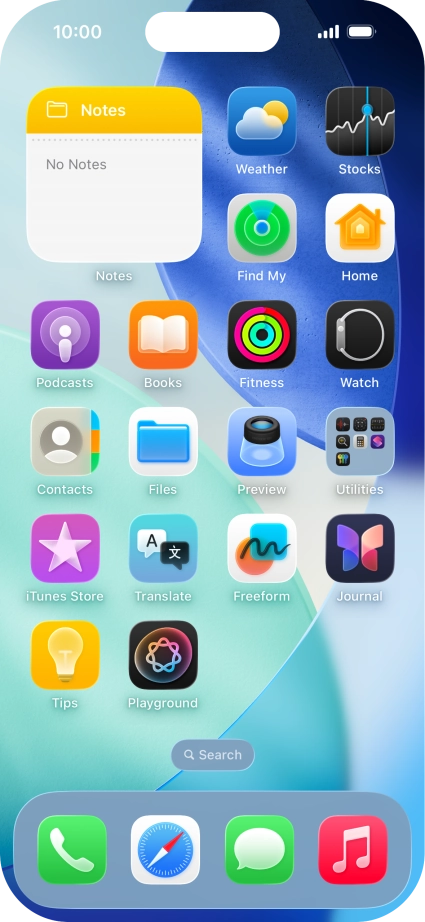 If you're using a Widget Stack: slide up or down on the stack to select the required widget.