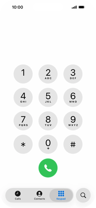 Key in **21*+447836121121# and press the call icon.