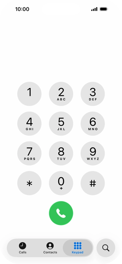 Key in **21*+447836121121# and press the call icon.