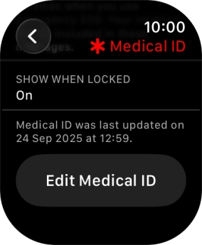 Press Edit Medical ID.
