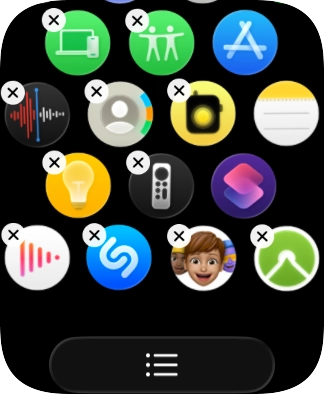 Press the delete icon next to the required app.