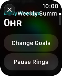 Follow the instructions on the screen to see an activity summary for the current week or to adjust the daily activity goal.