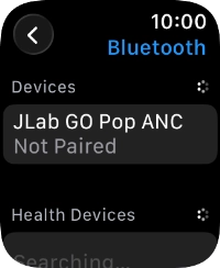 Press the required Bluetooth device.