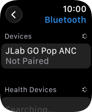 Press the required Bluetooth device.