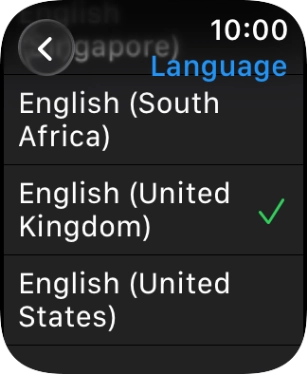 Press the required language.