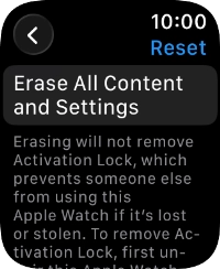 Press Erase All Content and Settings.