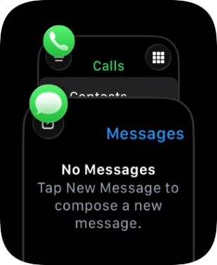 Press the Digital Crown twice in quick succession to open the list of the most recently used apps.