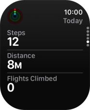 Slide your finger downwards to return to the overview with the coloured rings.