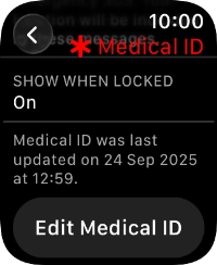 Press Edit Medical ID.